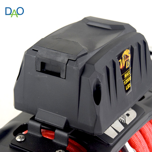 Treuil électrique haute vitesse 12000lbs 5.2 m/min tirant, double tension 12V/24V avec corde synthétique pour le sauvetage d'urgence - Product Image 5
