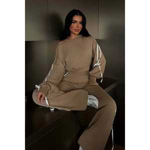 Ensemble de jogging confortable et coupe-vent en velours Tan Calesia, respirant, 2 pièces, imprimé, avec design personnalisé, MOQ 2 pièces - Product Image 2