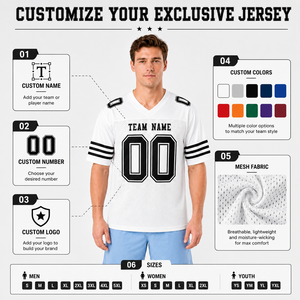 Maillot de football américain personnalisé pour hommes, adultes et jeunes – Chemises décontractées de football américain pour fans et équipes – Uniformes pour clubs, marques et détaillants - Product Image 2