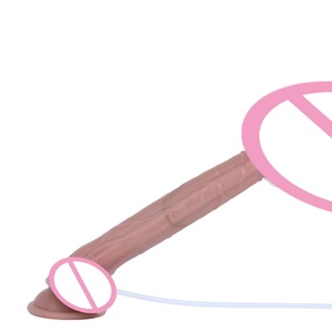 SXXY Dildo Deslizante con Prepucio, Dildo con Función de Eyaculación, Dildo con Correa, Dildo Realista con Testículos para Mujeres, Juguete Sexual para Parejas al por Mayor - Product Image 6