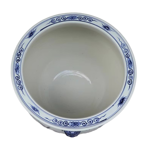 Grande <span class=keywords><strong>jardinière</strong></span> en céramique chinoise antique peinte à la main motif <span class=keywords><strong>de</strong></span> poisson bleu et blanc Pots <span class=keywords><strong>de</strong></span> fleurs et jardinières d'intérieur et d'extérieur - Product Image 6