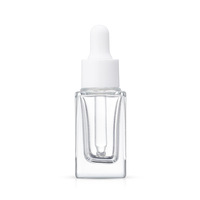 Botol Tetes Kaca Persegi 50ml untuk Minuman Keras, Metalik, 2ml/3ml/5ml, Minyak Esensial, Perawatan Tubuh, Krim Wajah, Sablon, Diffuser