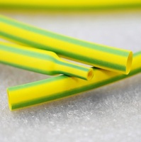 Tube thermorétractable isolant jaune et vert, tube thermorétractable en polyoléfine rayé jaune et vert aux couleurs alternées