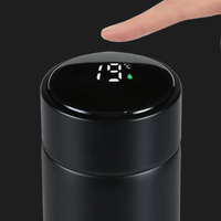 Botella con aislamiento de agua caliente con LED Pantalla de temperatura en tiempo real Vaso Taza térmica de vacío inteligente portátil de acero inoxidable