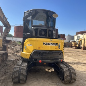 Miniexcavadora de cadenas Yanmar ViC55 de 5.5 toneladas con cucharón de excavación de 0.2m, motor Cummins, bomba hidráulica, equipo de construcción usado - Product Image 5
