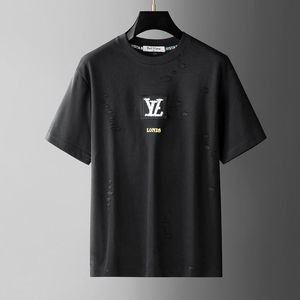 T-shirt en coton à manches courtes, shorts d'été, vêtements pour hommes, t-shirt pour hommes - Product Image 4