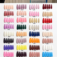 Nuancier de Couleurs pour Ongles Press-On Unis Couleurs Variées Faux Ongles Artificiels Brillants et Mats Vente en Gros Personnalisée