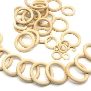 Xuqian Groothandel Natuurlijke Macrame Houten Ringen Hout Cirkels Voor Diy Craft