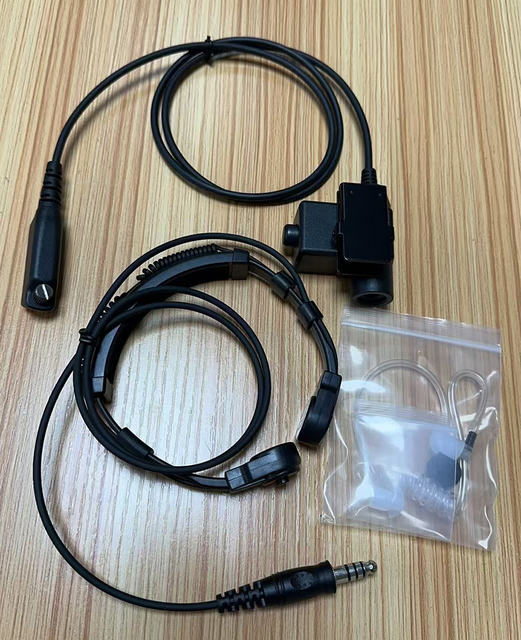 U94 PTT Throat Mic Earpiece Kenwood Radios Headset 2 Pin PTT for STP9000 STP8000 STP8030 STP8035 STP8038 Two Way Radios