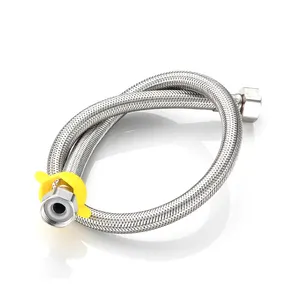 stainless braided 304 wire flexible metal washer toilet water spray hose used to supply water to the washstand