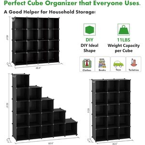 Organizzatore da armadio per bambini da 16 cubi, - Product Image 2