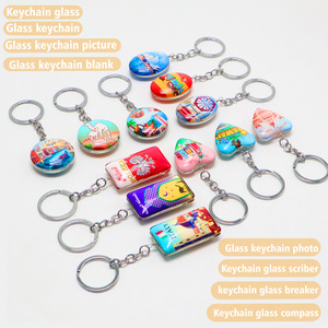 Crystal Teardrop Glass Beads Keychain Stained Glass Keychain Mini Glass Bottle Keychain Glass Keychain Perfume Spray Bottle