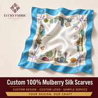 Écharpe carrée 100% soie de mûrier 90x90 cm avec impression personnalisée de motifs géométriques et tropicaux, douce pour la peau, OEM / ODM
