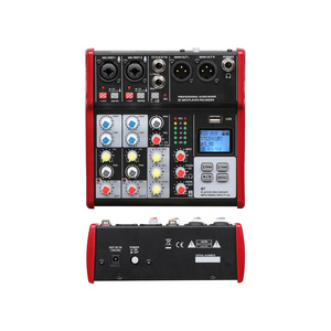 Interface audio Accuary Pro Audio MES4, mini table de mixage audio 2 canaux avec lecteur USB/MP3, table de mixage sonore - Product Image 3