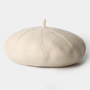 Chapeau d'artiste peintre vintage léger <span class=keywords><strong>bonnet</strong></span> en <span class=keywords><strong>crochet</strong></span> souple couleur unie doux tricot uni France béret chapeau pour femmes filles - Product Image 5