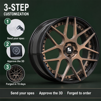 Jantes forgées en bronze à dix branches avec liseré argenté, 2 pièces, 18 19 20 21 pouces, 5x112 5x114.3 5x120 BMW X5