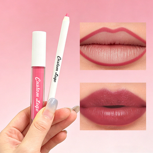 <span class=keywords><strong>Set</strong></span> Regalo di Trucco con Logo Personalizzato, Tinta Labbra Pigmentata Nude, Lucidalabbra Impermeabile a Lunga Durata e <span class=keywords><strong>Set</strong></span> di Matite per Labbra - Product Image 3