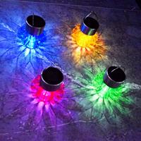 Lampes solaires LED décoratives modernes IP65 pour extérieur, jardins et aménagements paysagers, avec changement de couleur pour l'éclairage nocturne
