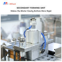 Machine d'emballage sous blister avec positionnement par curseur pour aliments, bonbons, blocs de thé, cubes de sucre et comprimés effervescents