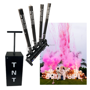 Cañón de Confeti Multicolor de 4 Disparos y 6 Canales DMX, Control Remoto Inalámbrico con Batería AA, Diseño Metálico de 300W para Bodas, Fiestas y Espectáculos de <span class=keywords><strong>DJ</strong></span> - Product Image 6