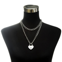Punk Chaîne Collier Avec Serrure Femmes 90s Egirl Cadenas Pendentifs Gothique Emo Grunge Esthétique Accessoires Bijoux Sur Le Cou