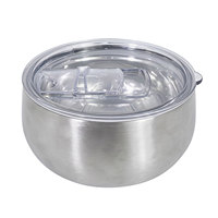 Bol rond en acier inoxydable 304 de qualité alimentaire 500 ml, style coréen avec couvercle, réutilisable