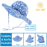 Topi Bucket Katun Murni Pelindung Sinar UV Musim Panas untuk Anak Perempuan, Pinggiran Lebar, Gaya Eropa-Amerika, untuk Aktivitas Luar Ruangan, Pantai, dan Perjalanan