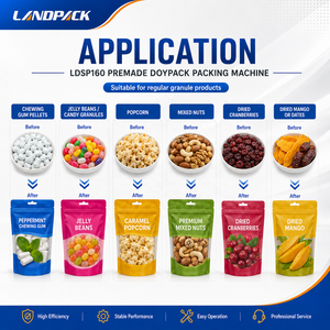 Machine d'emballage et de conditionnement pour sachets Mylar Doypack de noix, chews, viande séchée de bœuf - Product Image 3