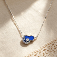 Collier Pendentif Tendance en Argent 925 Plaqué Platine avec Zircon pour Femme - Cadeau de Mariage, Bijou de Fête