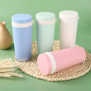 Gobelet à eau en paille de blé, couleur unie, 500 ml, écologique, réutilisable, pour cadeaux - Product Image 1