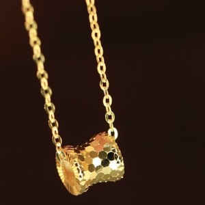 อาซูโอ ไฟน์ จิวเวลรี่ ของแท้ 18K โซ่ทองคำแท้สีเหลือง ไม่มีหิน จี้สร้อยคอ ของขวัญผู้หญิง งานแต่งงาน หรูหรา Au750 - Product Image 2