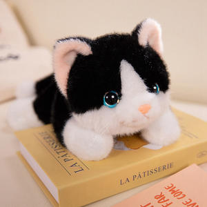Recién llegado, lindo gato tumbado, juguetes de peluche, pequeño <span class=keywords><strong>gatito</strong></span>, Animal PP de peluche con relleno de algodón, técnicas bordadas para niños - Product Image 5
