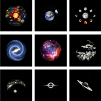 Projecteur d'étoiles galactiques à 3 films interchangeables, veilleuse LED à changement de couleur alimentée par USB, lampe de projection murale et de plafond en ABS pour