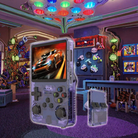 Console de jeu portable S R36S avec 64 Go de stockage, plus de 10 000 jeux vidéo rétro, écran de 3,5 pouces, système de jeu efficace