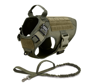 1000D Nylon Dog Training Harness Set Quick Release Tactical Dog Vest com Lace Decoração Soft Padding Handle-por Fabricante - Product Image 3