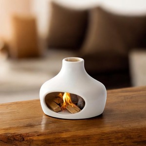 Brûleur d'encens en céramique à grande bouche blanc et noir, support pour <span class=keywords><strong>sauge</strong></span> et Palo Santo - Product Image 3