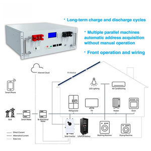 แบตเตอรี่ลิเธียมไอออน Lifepo4 สำหรับเก็บพลังงานภายในบ้าน 51.2V 100Ah 200Ah 280Ah 314Ah สำหรับระบบโซลาร์เซลล์ - Product Image 1