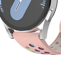 Bracelet de montre sport en silicone bicolore Rainbow Edge JM-Sb1822S01, sangle souple avec boucle à rivets pour montre connectée 18 mm, 20 mm, 22 mm