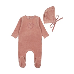 Ropa <span class=keywords><strong>de</strong></span> Bebé Recién Nacido con Cuello Redondo y Manga Larga <span class=keywords><strong>para</strong></span> Bautizo, Primera <span class=keywords><strong>Comunión</strong></span>, Niña o Niño, con Bordado en Forma <span class=keywords><strong>de</strong></span> Corazón, Personalizable - Product Image 1