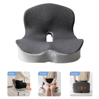YUE RISE Vente en gros de divers coussins de siège de voiture en mousse à mémoire de forme 2-en-1 de couleur unie, support lombaire ergonomique, coussin de dossier pour conducteur