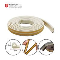 Sello Flexible en Forma de D para Marco de Puerta, Tira de Goma Adhesiva de Doble Capa para Bloquear el Sonido y el Polvo