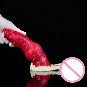 NNSX Fantasy Dog Knot <b>Dildo</b> Exaggerated Testicle Silicone Colorful <b>Dildos</b> Sex Toys for Women Masturbator Anal Plug - Product Image 3