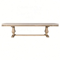 Chaise de salle à manger en bois massif de style antique français P236-B avec housse de coussin en lin amovible pour usage hôtelier