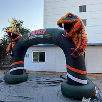 Arche gonflable personnalisée en forme d'animal avec décor de dinosaure et serpent pour événements à thème effrayant