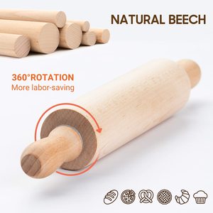 Bán Chạy Nhất Que Làm Mì Hemu Con Lăn Da Bánh Bao Con Lăn Có Thể Di Chuyển Pin Cán Gỗ - Product Image 2