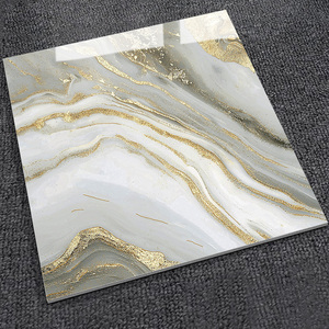 Mạ Vàng tráng men sứ ngói sàn đá cẩm thạch porcelanato Trung Quốc sáng bóng bề mặt bóng 60x60 NỘI THẤT PHÒNG sàn gạch thiết kế - Product Image 1