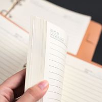 Carnet A5 à couverture rigide en cuir PU, personnalisable avec logo, reliure métallique 6 trous, journal d'affaires, porte-stylo, cadeau d'entreprise, agenda