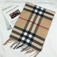 Schals und Wraps Plaid männer schal, männer warme fringe neck