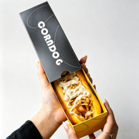 Boîte à emporter personnalisée en carton biodégradable pour hamburgers, poulet frit, corn-dogs, frites, poulet, bento, boîte à lunch