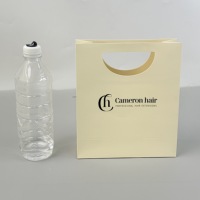Personalisierte Cremefarbene Papiertüte Luxus-Geschenktüte für Haarverlängerungen Salon-Events Werbegeschenke Schreibwaren & Kulturartikel Verpackung